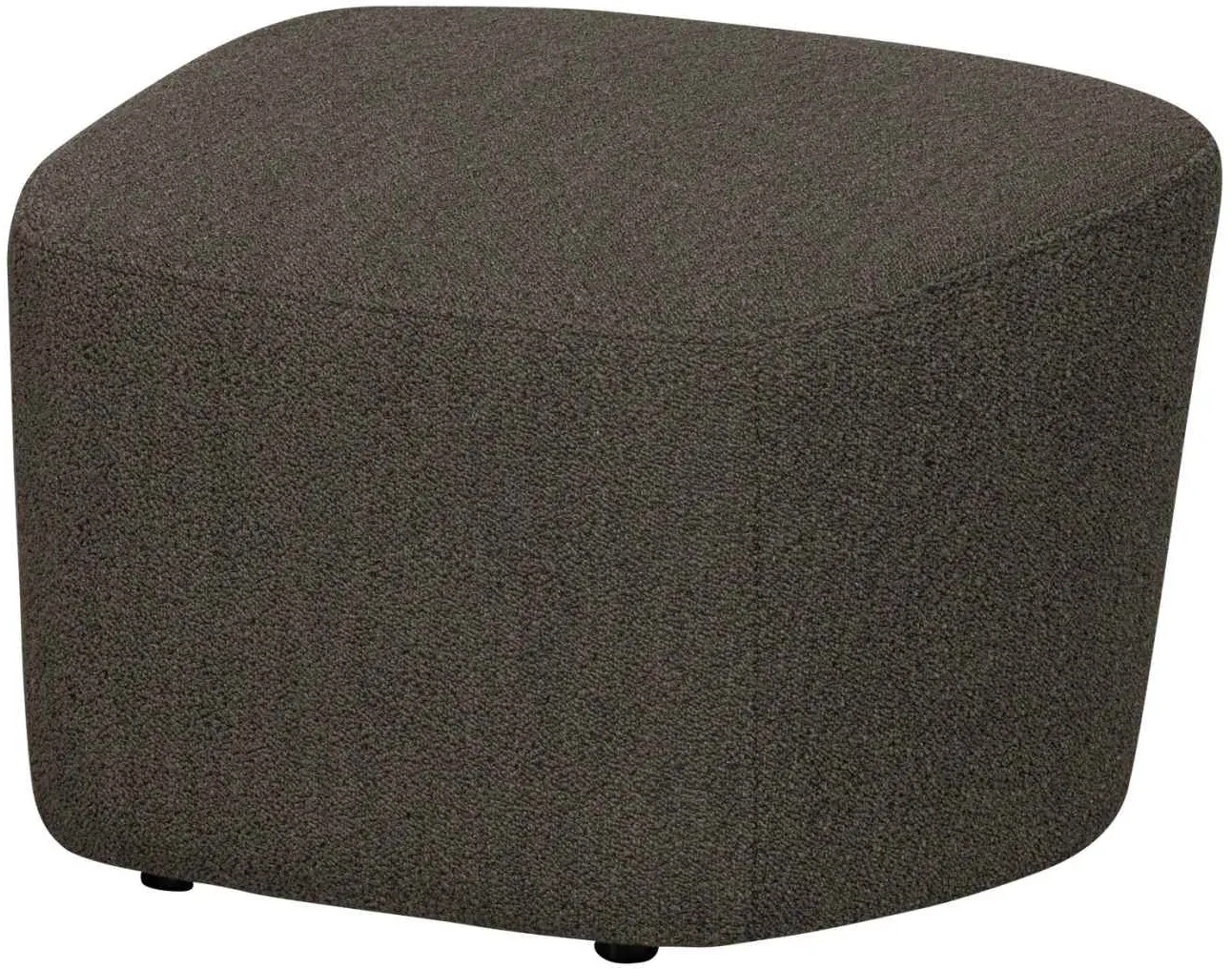 Hocker Lofty aus Bouclé-Stoff, modernes Design, Braun, gepolstert und kombinierbar