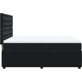 vidaXL Boxspringbett 140 x 200 cm Schwarz