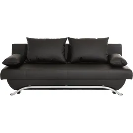 Jockenhöfer Schlafcouch Kunstleder 2-Sitzer Schwarz
