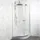 KERRA Leo Runddusche mit Schiebetür 90 x 198 cm transparent/weiß 4mm ESG Sicherheitsglas