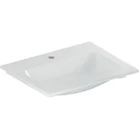 Geberit iCon Möbelwaschtisch 60cm, Hahnloch mittig, ohne Überlauf, weiß