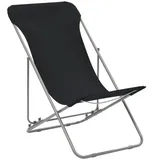 vidaXL Klappstuhl 57 x 75 x 99 cm schwarz 2 St.