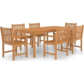 vidaXL Garten-Essgruppe 7-tlg. Tisch 200 x 100 cm braun