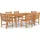 vidaXL Garten-Essgruppe 7-tlg. Tisch 200 x 100 cm braun