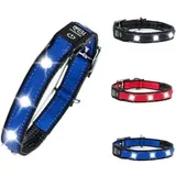 petsation Leuchthalsband Hundehalsband Blau L