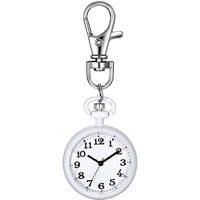 Avaner Schlüsselanhänger Uhr Taschenuhr für Männer und Frauen Rucksack Verschluss Uhr mit arabische Ziffern Krankenschwester Uhr Quarz Uhr mit Clip Rucksack Anhänger aus Metall als Geschenke
