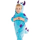 Blaues und Lila Dinosaurier Monster Onesie Kostüm für Kinder/Kleinkinder/Babys