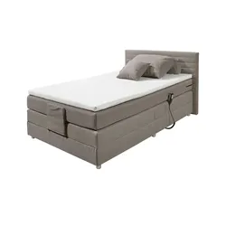 Boxspring-Motorbett  Carmen , grau , Maße (cm): B: 120 H: 90