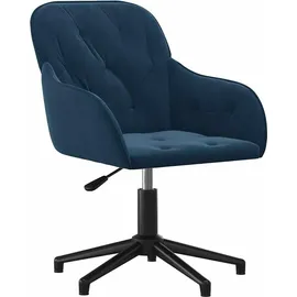 vidaXL Bürostuhl Drehbar Samt Blau