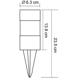 ETC Shop LED Solar Steckleuchte 9 St.