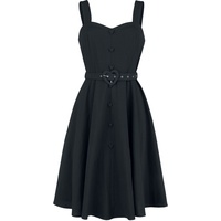 Voodoo Vixen - Rockabilly Kurzes Kleid - Frenchie Flare Halter Dress - S bis 4XL - für Damen - Größe 3XL - schwarz - 3XL
