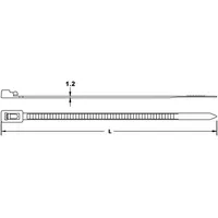 TRU Components 1592881 TC-HVCR200BK203 Kabelbinder 200 mm 7.60 mm