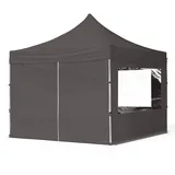 TOOLPORT Faltpavillon Economy 3 x 3 m inkl. 4 Seitenteile dunkelgrau 59006