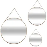ATMOSPHERA CREATEUR D'INTERIEUR Set aus 3 runden Spiegeln 0 x 0 cm Gold