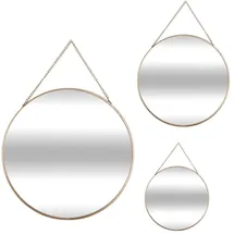 ATMOSPHERA CREATEUR D'INTERIEUR Set aus 3 runden Spiegeln 0 x 0 cm Gold