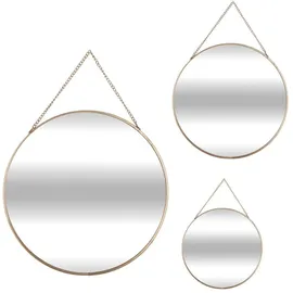 ATMOSPHERA CREATEUR D'INTERIEUR Set aus 3 runden Spiegeln 0 x 0 cm Gold