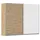 Rauch Schwebetürenschrank QUADRA 226 x 210 x 62 cm Alpinweiß/Braun