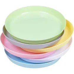 6 Mehrweg Teller pastell bunt