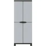vidaXL Kunststoffschrank 0,68 x 0,39 x 1,72 m grau