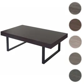 MCW Couchtisch Genk H576, Wohnzimmertisch, MVG 40x110x60cm ~ Wenge, dunkle Metall-Füße