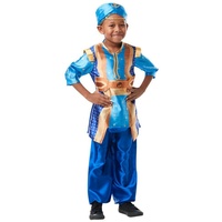 Rubie ́s Kostüm Disney's Aladdin Dschinni Kinderkostüm, Kostüm des Flaschengeists in Menschengestalt aus der Verfilmung von 2 blau 134-140