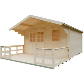 Konifera Lillevilla 265GRT 3,6 x 3,6 m natur mit Terrasse