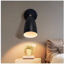 nettlife Wandleuchte Innen Schwarz Schlafzimmer Flurlampe GU10 Treppenhaus, ohne Leuchtmittel, Wandbeleuchtung für Flur Wohnzimmer Küche schwarz