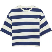 s.Oliver Gestreiftes T-Shirt im Boxy-Fit Blau 42