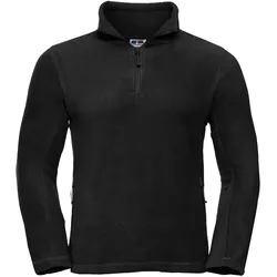 Russell Adults' Quarter Zip Outdoor Fleece, black, L