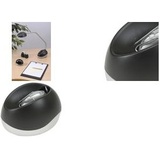 Alba Krapf Alba, Büroklammer, Klammerspender "CLIPO", aus Kunststoff, grau / schwarz mit rotierendem Magneten, inkl. 10 Bürokla...