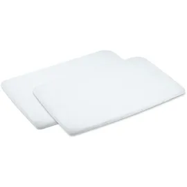 Bebeconfort Bettlaken für Beistellbetten und Kinderwagenaufsätze Amara, Calidoo und Zina (2er-Pack), weiß