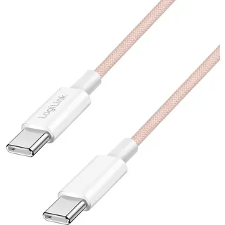 Logilink USB-C® Kabel USB 2.0 USB-C® Stecker 1.5m Rosa CU0345