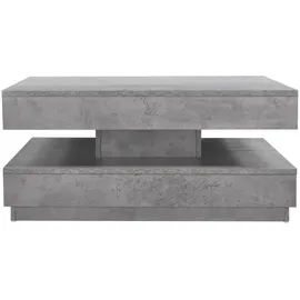 [en.casa] Couchtisch Florenz Grau Holzwerkstoff 76 x 38 x 76 cm