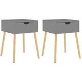 vidaXL Nachtschrank 2 Stk. 40 x 40 x 56 cm Grau