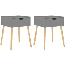 vidaXL Nachtschrank 2 Stk. 40 x 40 x 56 cm Grau