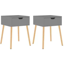 vidaXL Nachtschrank 2 Stk. 40 x 40 x 56 cm Grau