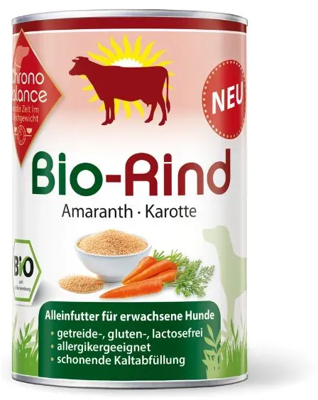 ChronoBalance Alleinfutter Bio Rind mit Amaranth und Karotte Futter 400 g