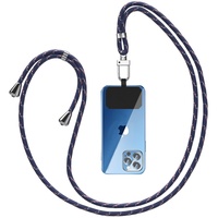 YIRSUR Universal Handykette für alle Smartphones - Einstellbar Schlüsselband Halsband Kordel zum Umhängen, 2 Stück Ersatz Pads, Handschlaufe Handyband für meisten Handy Hülle (Navy Camouflage)