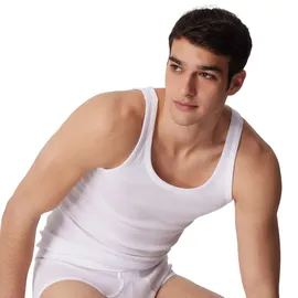 SCHIESSER Unterhemd 2er Pack Essentials Herren Weiß