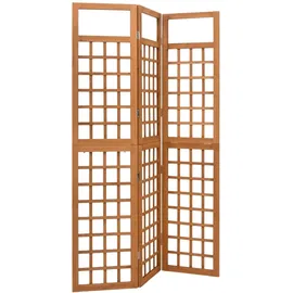 vidaXL Paravent Spalier innen, 3-teilig Massivholz Tanne 121x180,5 cm