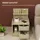 Homcom Nachttisch, Natur, Holzwerkstoff, 40x60x30 cm, Schlafzimmer, Nachttische