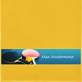 Erwin Müller Handtuch mit Namen - personalisiert - Motiv Sport – Tischtennis - viele Farben & Motive - Dusch-Handtuch - gelb - Größe 50x100 cm - persönliches Geschenk mit Wunsch-Name