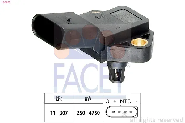 FACET Sensor, Saugrohrdruck 103075 für Ford VW DODGE JEEP MITSUBISHI Porsche Bentley