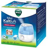 WICK Mini Kaltluft Ultraschall Luftbefeuchter Weiß/Blau (21 Watt, Raumgröße: 15 m2)