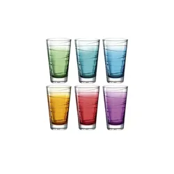 LEONARDO 6er-Gläserset  Vario Struttura , mehrfarbig , Glas