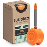 Tubolito Road Presta 80 mm Orange – 700c – 80-mm-Ventil – schwarz