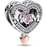 Pandora Moments Bicolor Offen gearbeitetes Mum & Herz Charm 782653C01