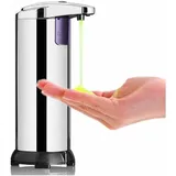 Automatischer Seifenspender Mit Berührungsloser Edelstahl-seifenkammer Mit Infrarot-bewegungssensor, Wasserdichtem Sockel Und Einstellbarem Schalter.
