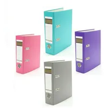 Livepac Office Ordner DIN A5 75 mm Pink/Türkis/Lila/Grau 4 St.