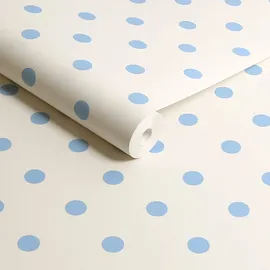 Cath Kidston Vliestapete Button Spot 12 cm x 10 m 5 m2 blau